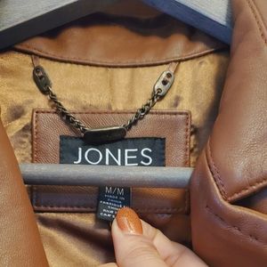 jones new york leather trench code  with tags